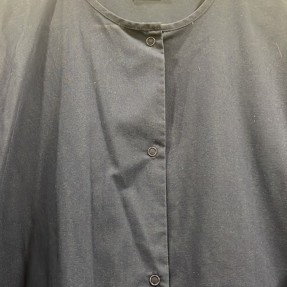 Navy Scrub Vintage Button Down Long Sleeve - Picture 2 of 6